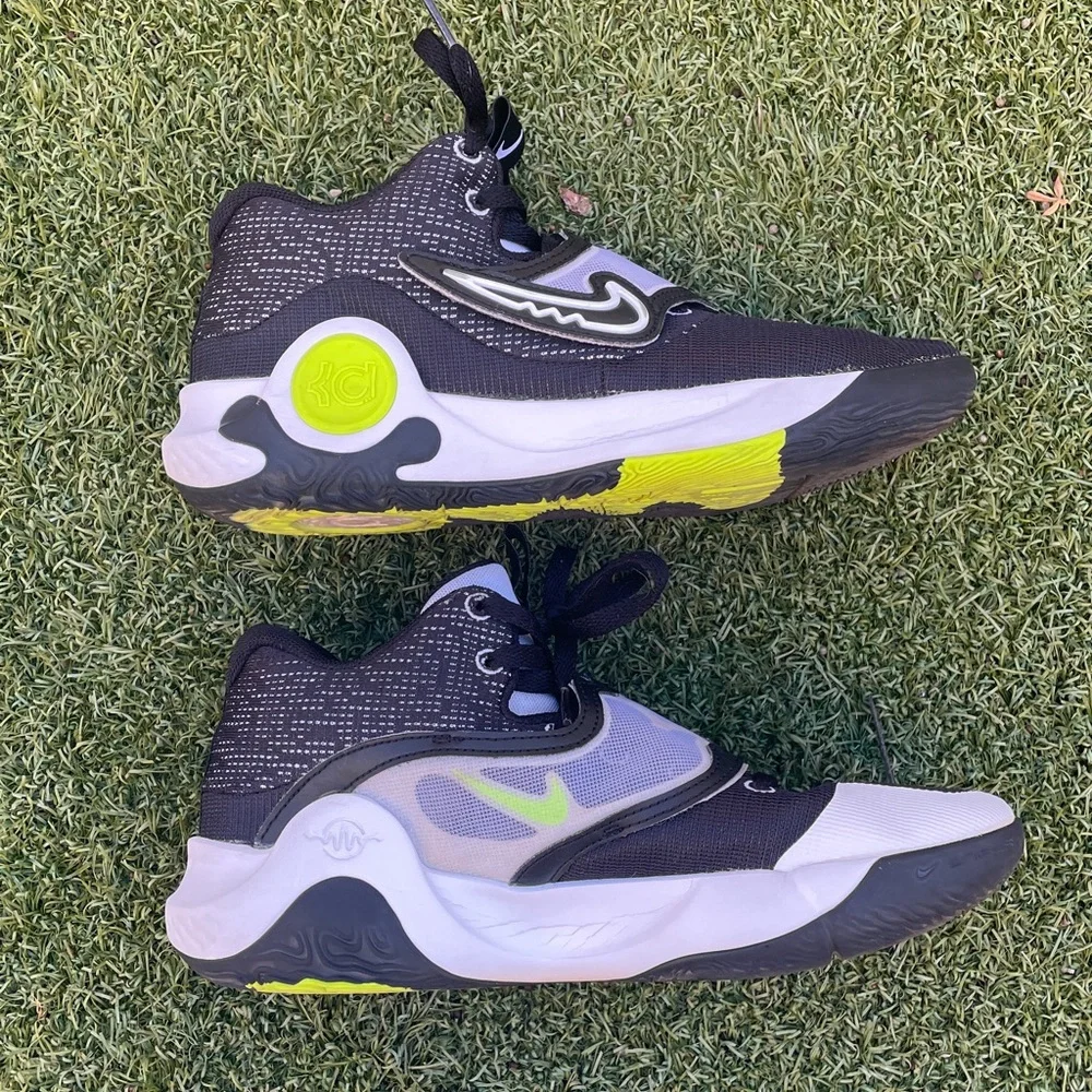 Nike KD Trey 5 X Black Volt White Sneakers with Neon Accents